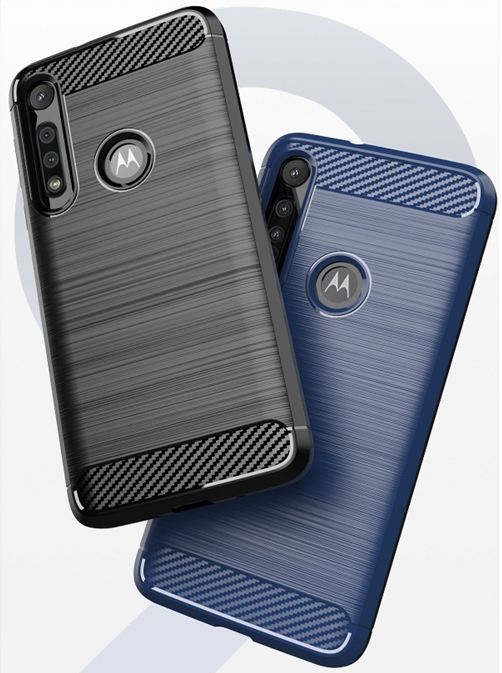 Чехол для Motorola Moto G8 Play (One Macro) цвет Blue (синий), серия Carbon от Caseport