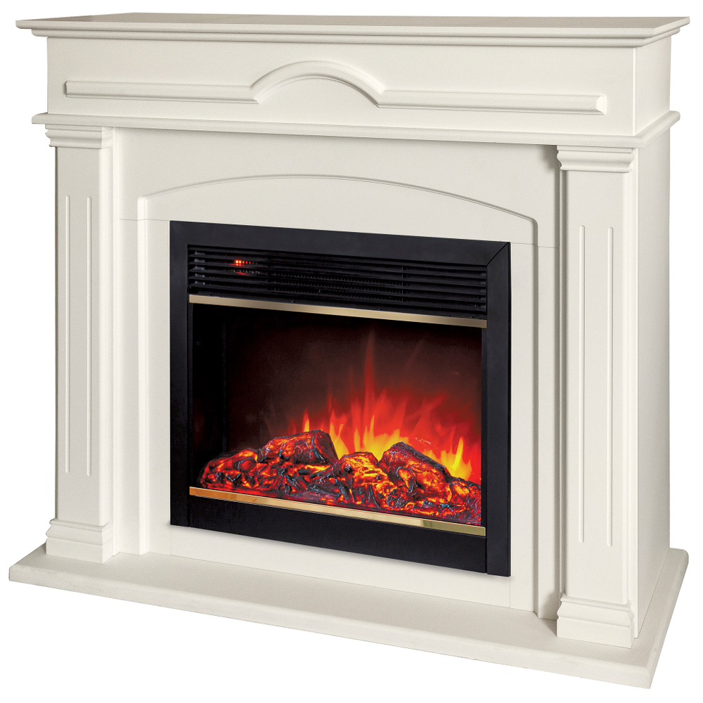 Каминокомплект Real Flame Mirra 26 WT с очагом Moonblaze Deluxe Brass