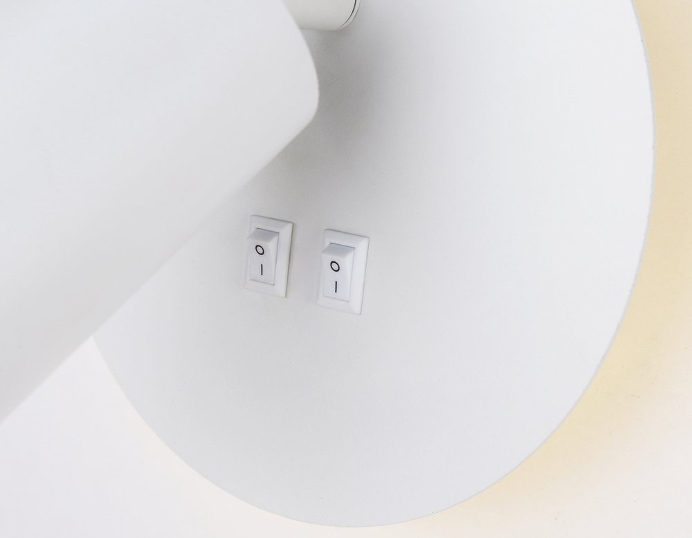 Светильник светодиодный настенный с выключателем FW2462 WH белый LED 4200K 7W D145*150