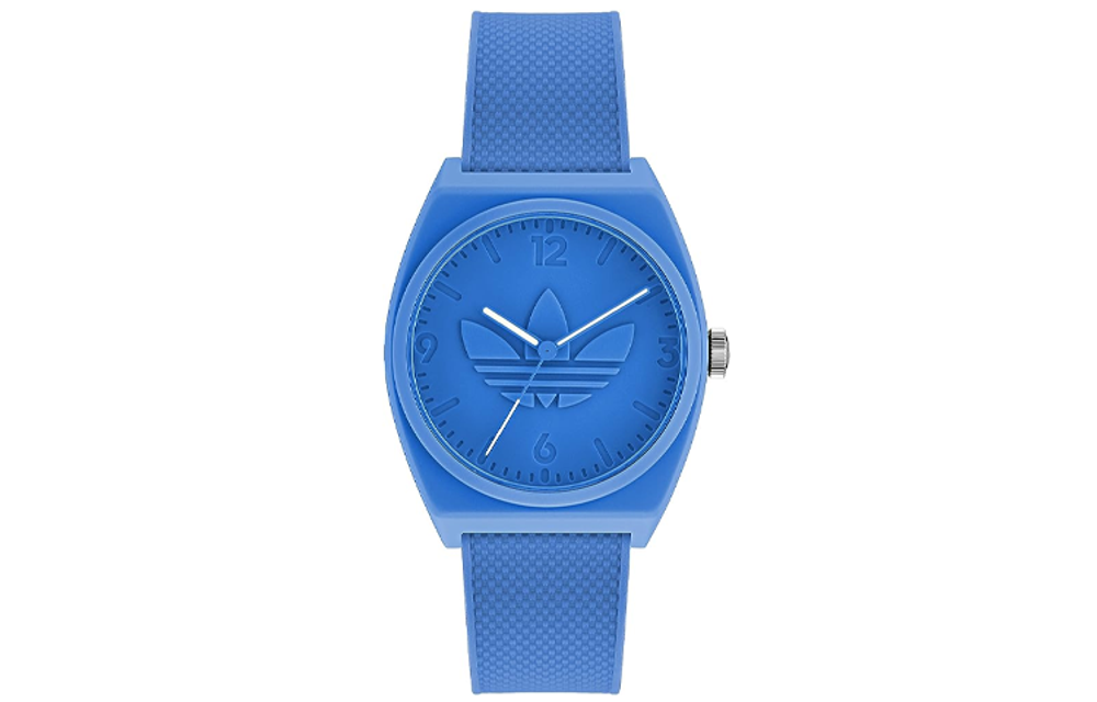 Adidas Originals Wrist Watch Quartz Movement Resin Strap 38mm Blue Dial Men"s Watches 50m Water Resistant