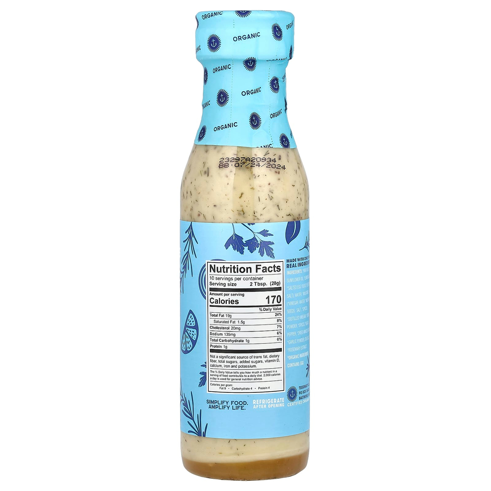 Tessemae's, Pantry, органическая заправка и соус, классическое ранчо, 296 мл (10 жидк. унц.)