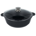 Жаровня «Renard « Silver Grey со стеклянной крышкой 28см