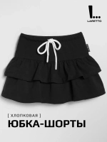 Черные юбка-шорты спортивная для девочки