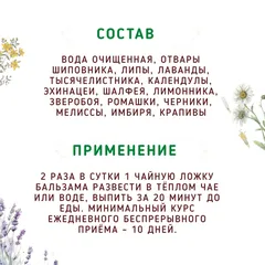 Бальзам без сахара «Общеукрепляющий» от инфекций/275мл