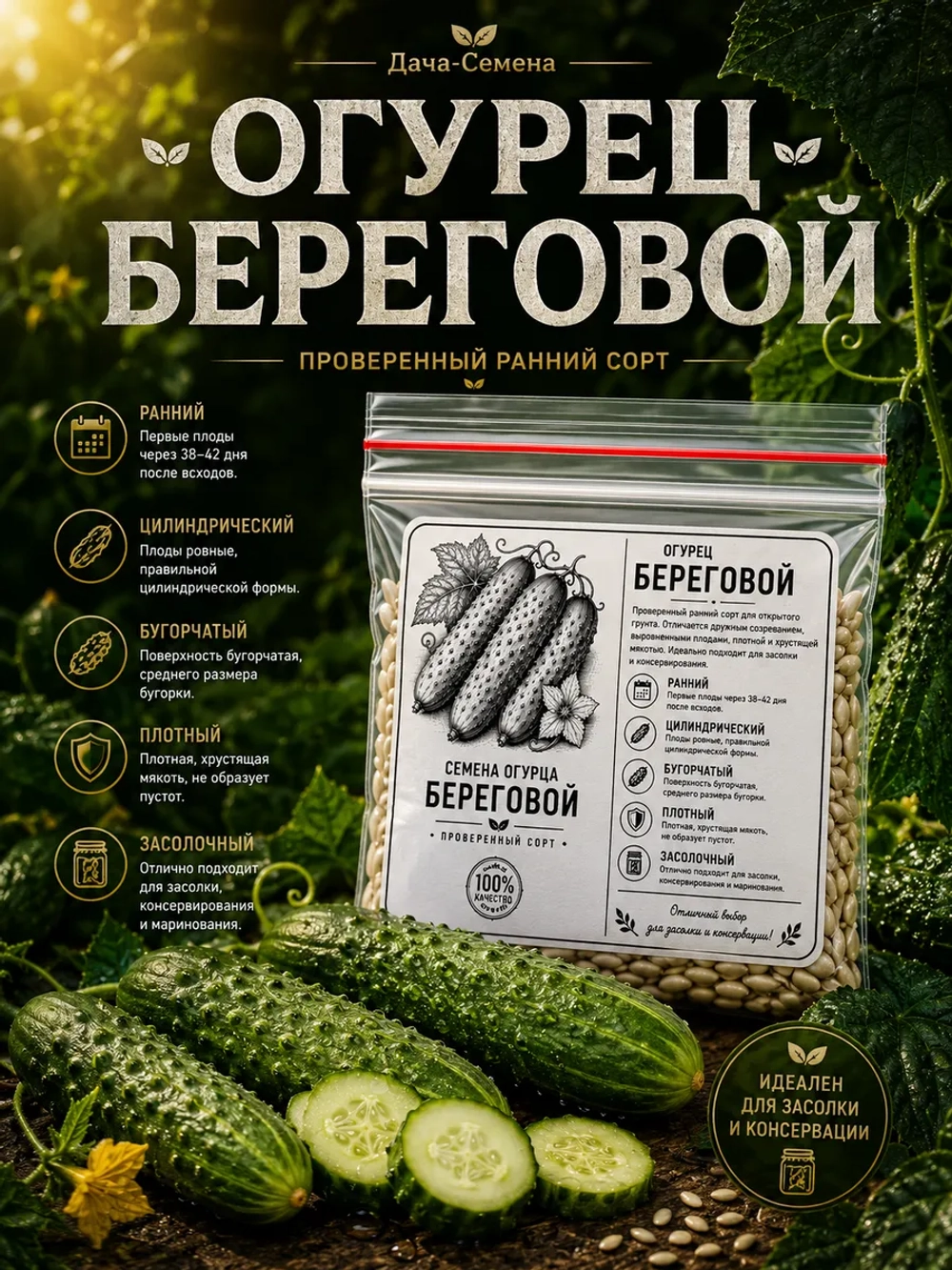 Семена огурца Береговой
