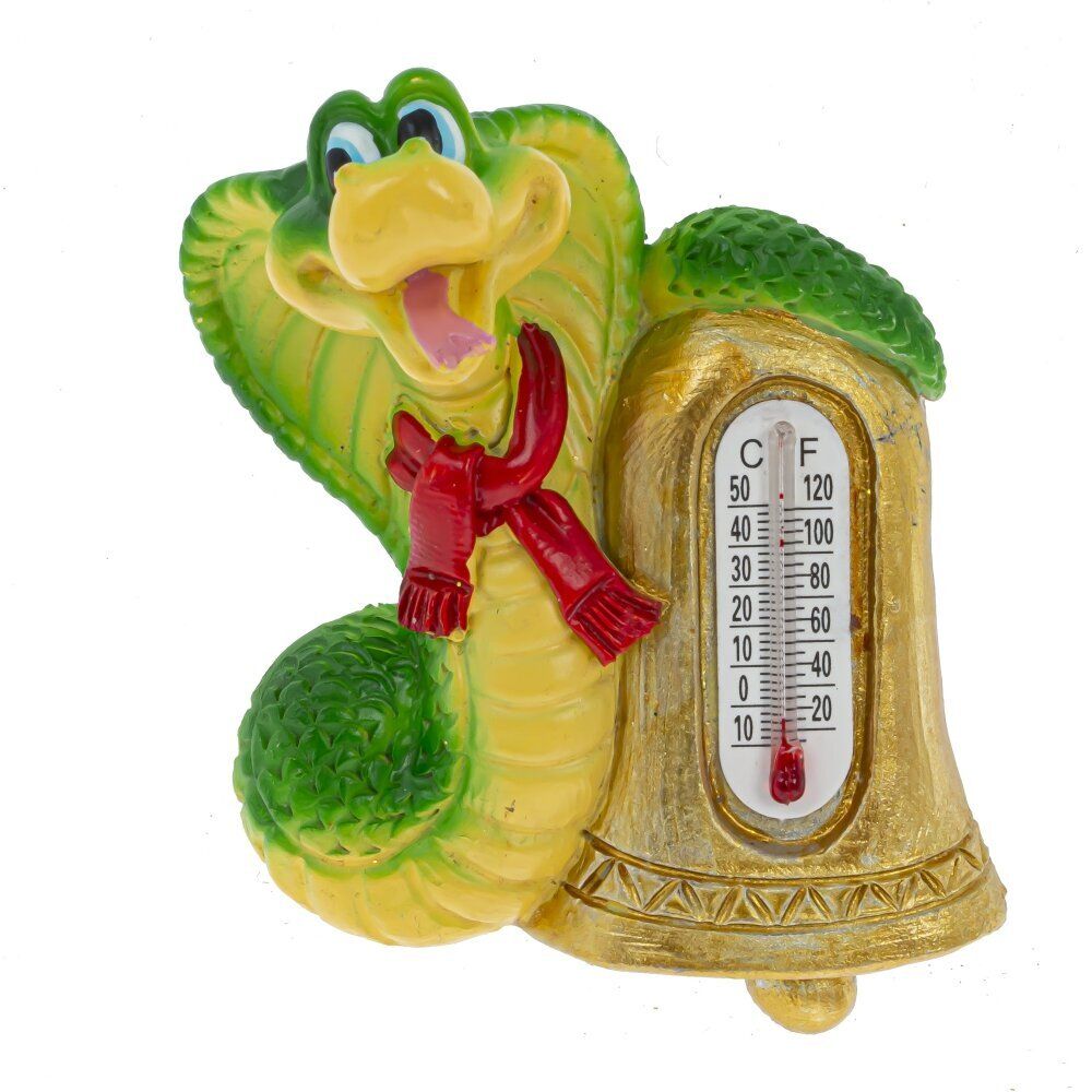 GAEM Магнит с термометром "Змея", L4,5 W3 H7,5 см, 6в.