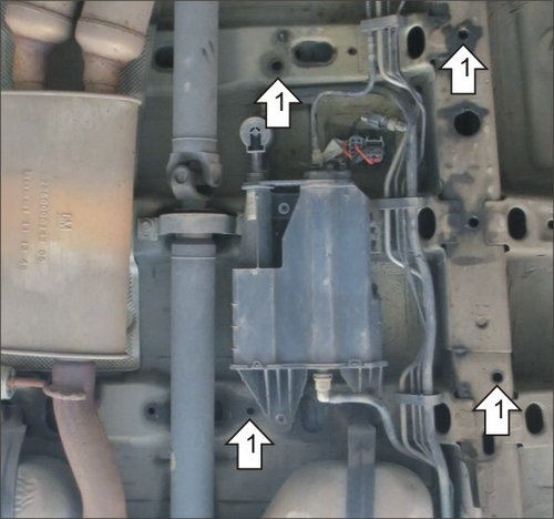 Усиленная защита Motodor абсорбера. 2 мм, сталь. для Cadillac SRX 2009-2016 арт.03502