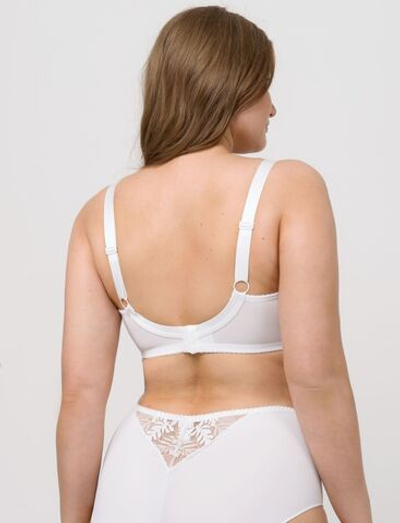 Бюстгальтер на каркасах с украшенной кружевом чашкой (Размер: 75H) (Цвет: белый)