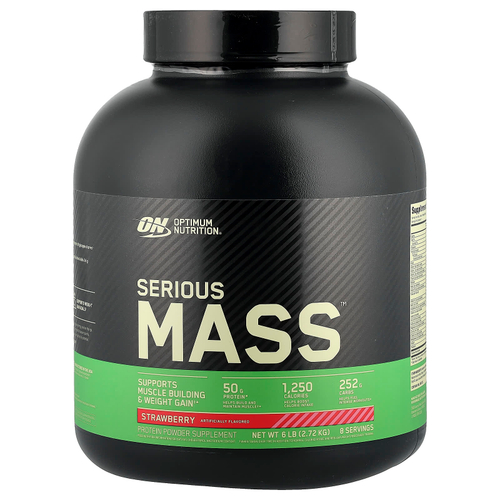 Optimum Nutrition, Serious Mass™, с клубничным вкусом, 2,72 кг (6 фунтов)