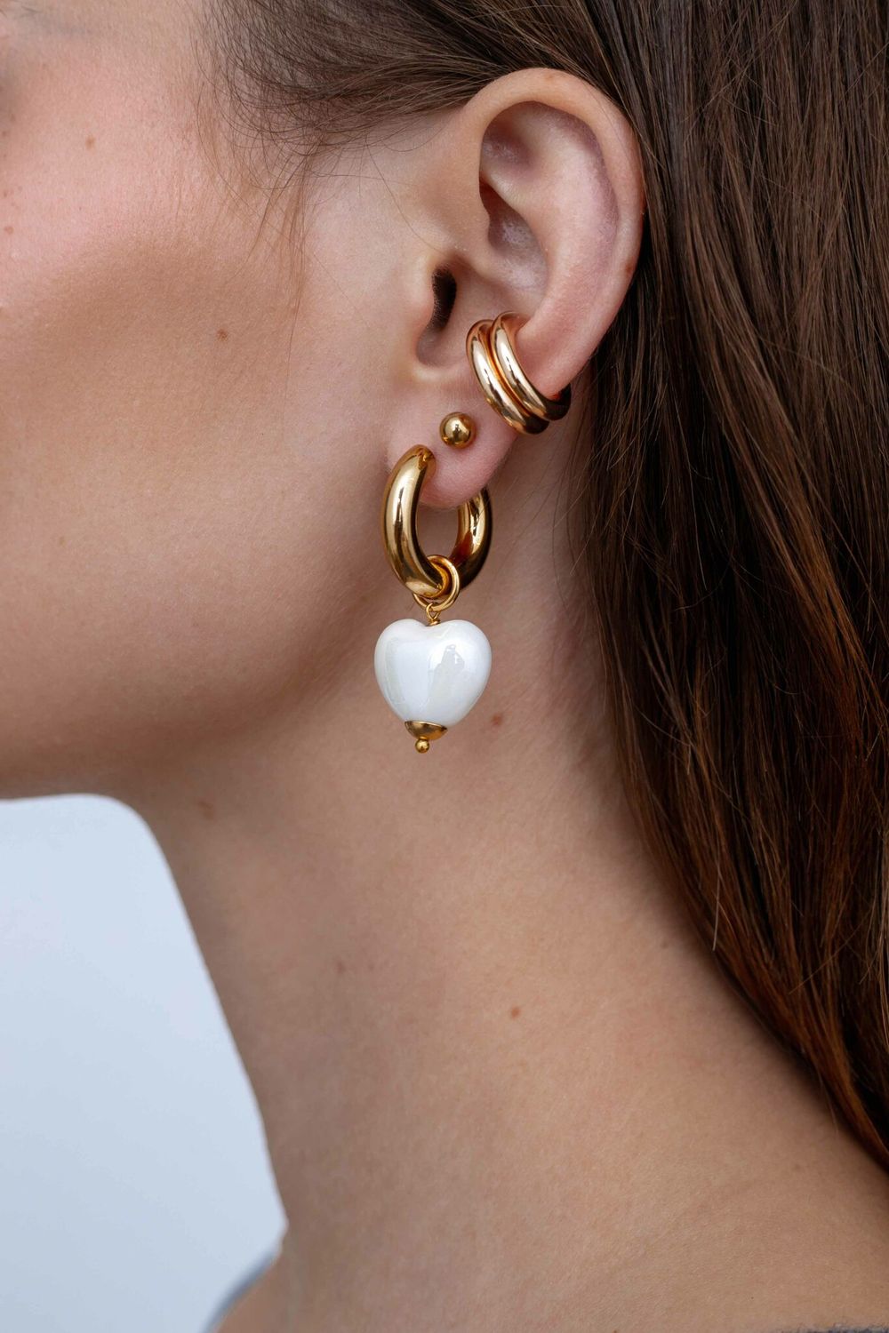 Подвеска Сердце из керамики 18 мм