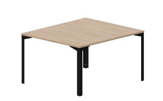 Составной стол на 2 рабочих места 118х136,6х75см (4 громмета)