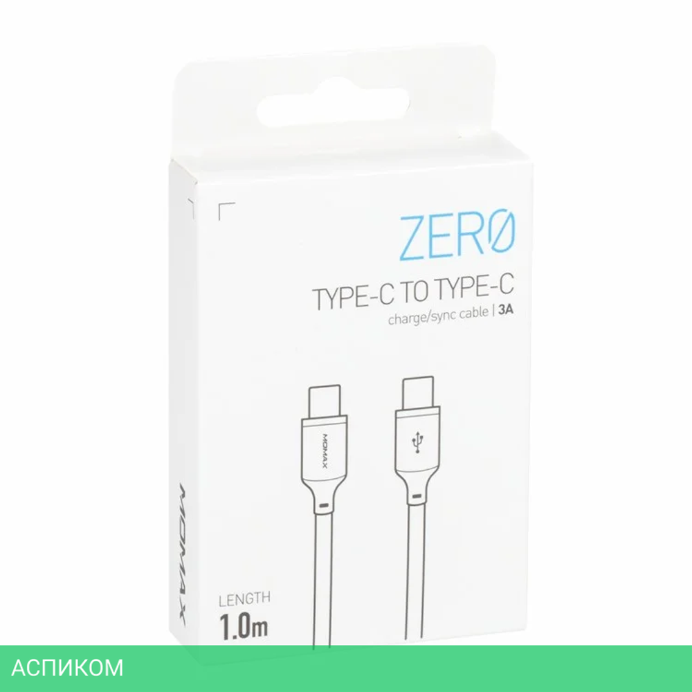 Кабель Momax Zero DC16W USB-C/USB-C 1м White