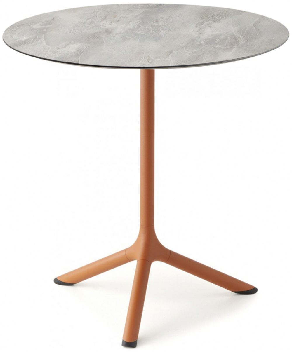 Стол ламинированный обеденный складной Scab Design Tripe Folding, терракотовый, каменный