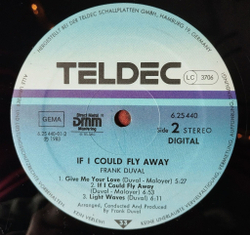 Винтажная виниловая пластинка LP Frank Duval If I Could Fly Away (Germany 1983)