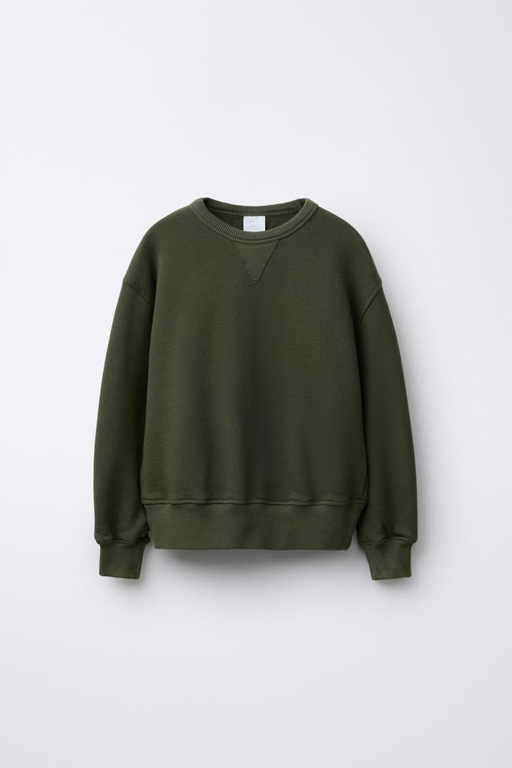 ZARA Х BENSIMON ® ТОЛСТОВКА С КРУГЛЫМ ВЫРЕЗОМ, ХАКИ