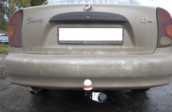 Фаркоп Chevrolet Lanos 2005-2009 (сборка ЗАЗ), условно-съемный,(без электрики) Трейлер.9410