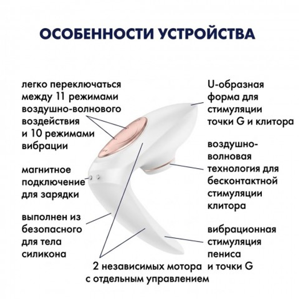 Вибро-вакуумно-волновой стимулятор для пар Satisfyer Pro 4 Couples