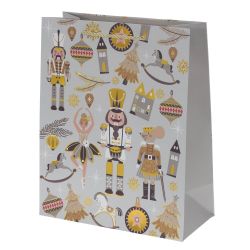 GAEM Пакет подарочный (бумага 210г/м2, блок 12шт), L30 W12 H40 см, 4в.