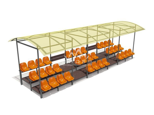 Трибуна с навесом на 36 посадочных мест 41106
