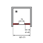 Душевая дверь в нишу NEW GENERATION, 170x200, профиль блестящее серебро, стекло прозрачное, NGP9IR16730TR