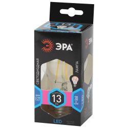 Лампа светодиодная ЭРА F-LED A60-13W-840-E27 13Вт филамент груша нейтральный белый свет E27 | 