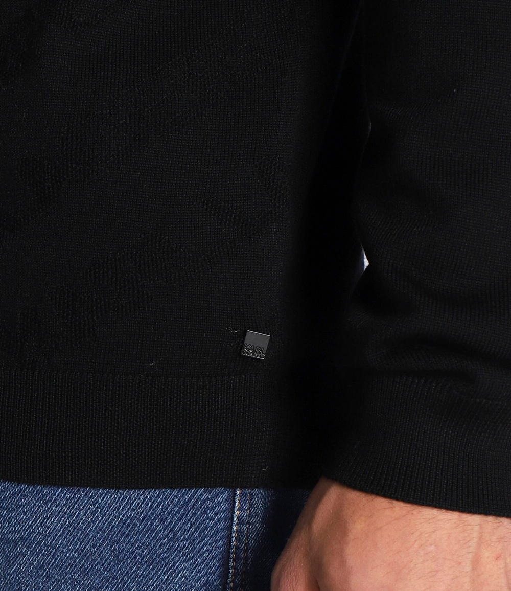 Хлопковый свитер Karl Lagerfeld - черный(655006 524399)