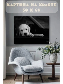 Картина на стену 40 X 50 Щенок лабрадора