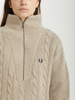 Женский Свитер Half Zip Cable