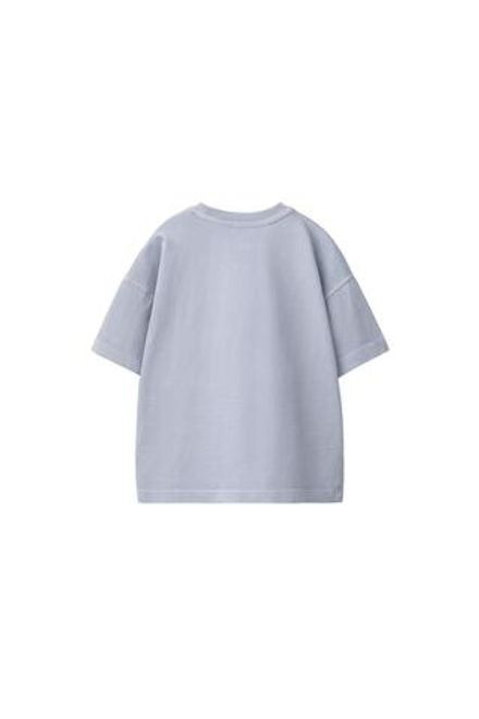 ZARA ОДНОТОННАЯ ФУТБОЛКА, ЖЕМЧУЖНО-СЕРЫЙ