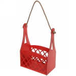 Кашпо из дерева «Красная корзинка»