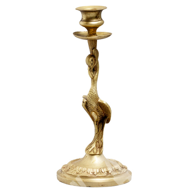 Аист. Бронзовый подсвечник на одну свечу. Франция конц XIX века.