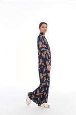 Шелковые брюки с совами