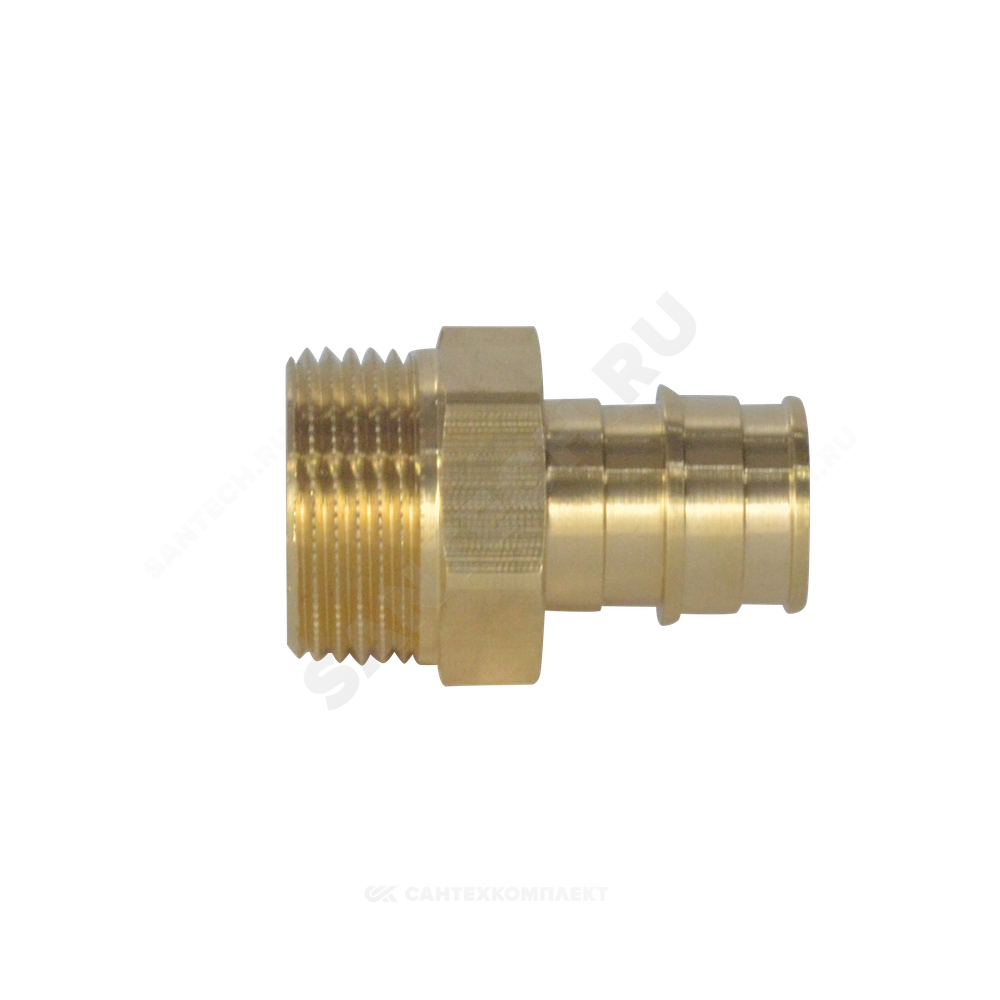 Муфта для PE-X труб радиальная латунь Дн 25х1/2" НР РОС