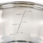 Кастрюля нерж, 3.9 л, с крыш, крышка стекло, DNN3, SD-A17-20