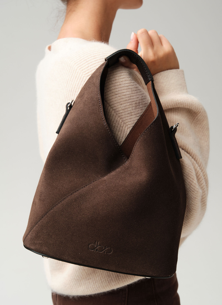 Замшевая сумка Rebecca DBR 31370 черный каштан