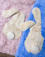 "Вязаный" детский плед из натурального меха рекс "Корона" 120х80 см (розовый)