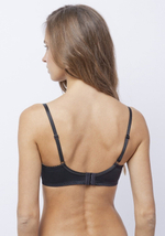 Бюстгальтер на каркасах с Т-образным членением чашек (Размер: 75C) (Цвет: черный)