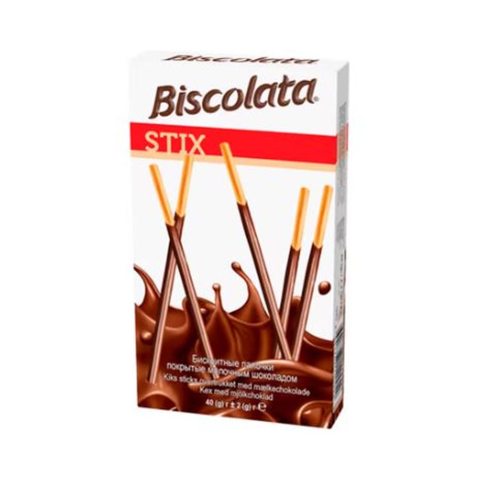 Бисквитные палочки Biscolata с молочным шоколадом 40гр