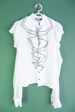 Блузка Shendel с контрастной строчкой, маркировка 36, визуально 42 размер