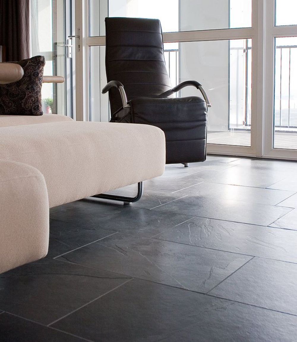 Плитка-сланец черный, брашированный Pharaon 300x600x10