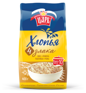 ХЛОПЬЯ ЦАРЬ 4 ЗЛАКА 400ГР