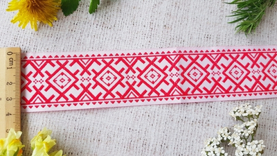 Тесьма текстиль жаккард, ш. 4 см