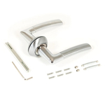 Ручка дверная Аллюр, СТАРК SC/CP (1492), 00010916, матовый хром, хром