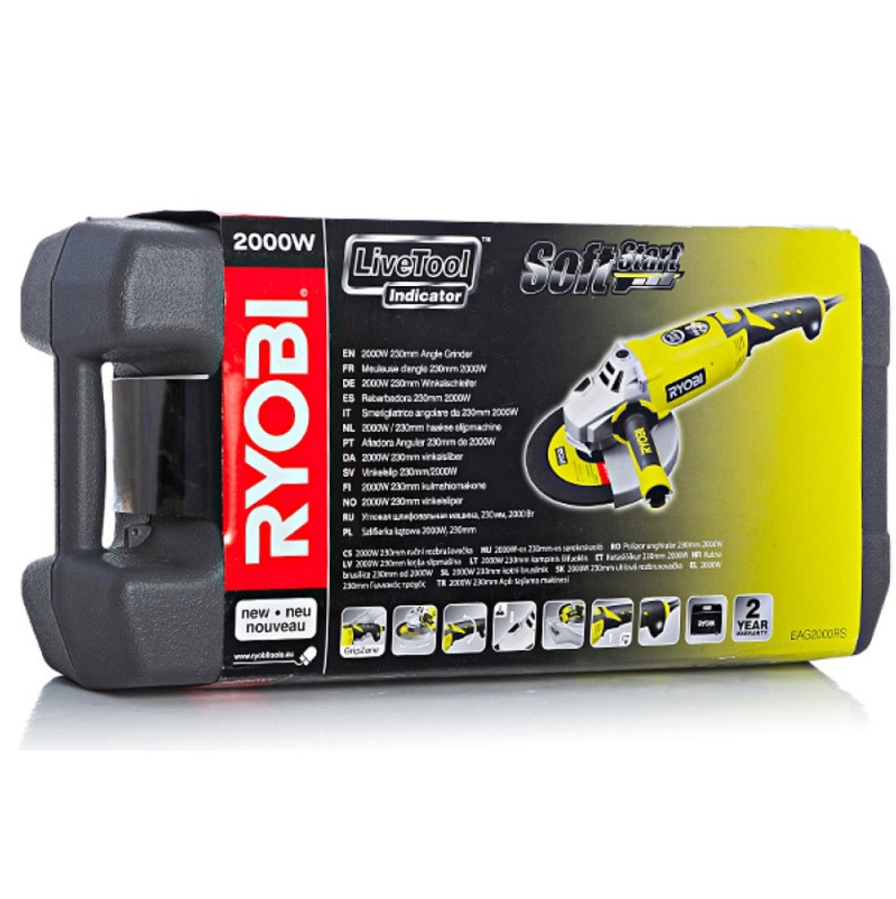 Угловая шлифмашина Ryobi EAG2000RS 5133000550