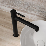 Смеситель для раковины 26к IDDIS AIGBL01i01 "Aiger" высокий, литой, п/гайку ЧЕРНЫЙ матовый