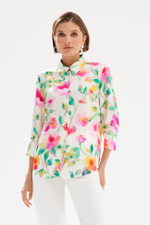 23600 Блузка женская (цветочный принт)