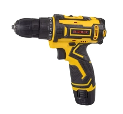 Шуруповерт аккумуляторный с режимом дрели Eurolux, в кейсе 2 АКБ, 12 В, 25 Н*м, 2 режима ДА-12DU-2