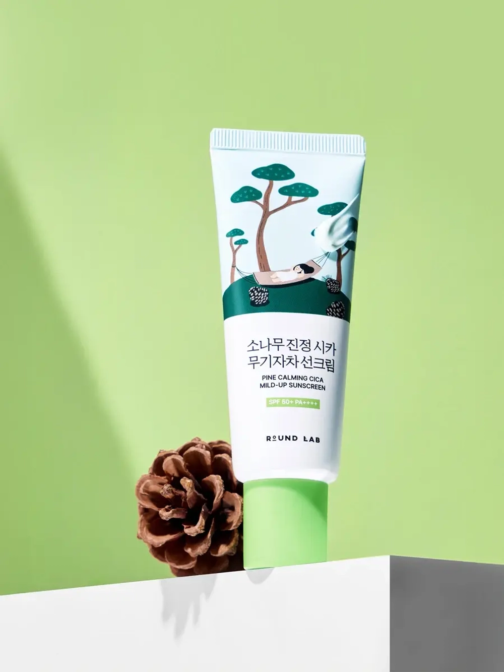 Round Lab Мягкий солнцезащитный крем с сосной и центеллой для проблемной кожи Pine Calming Cica Mild-Up Sunscreen 40 мл