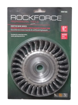 Кордщетка дисковая стальная витая для УШМ 150мм, в блистере RockForce##Rock FORCE RF-BWF106