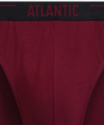 Мужские трусы слипы спорт Atlantic, набор 5 шт., хлопок, коричневые + графитовые + чёрные + фиолетово-серые + каберне, 5SMP-004